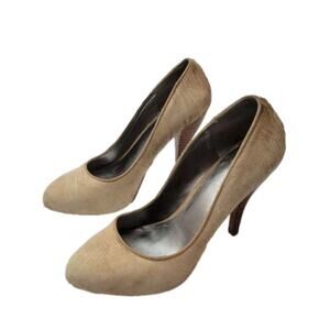 Nine West brown Leather heels with layered texture